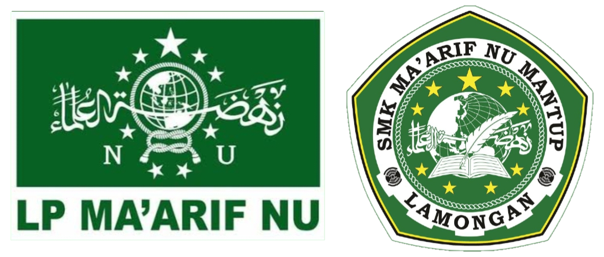 Logo LP Ma'arif NU dan SMK Ma'arif NU Mantup